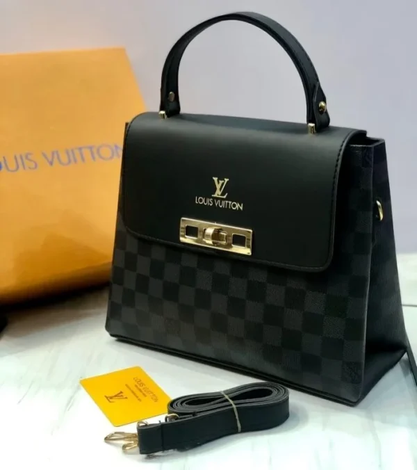 Louis Vuitton Handbag – Elegant Designer Bag with Metal Lock Flap & Premium Finish