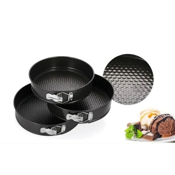 Set of 3 Nonstick Round Cake Molds - Image 3