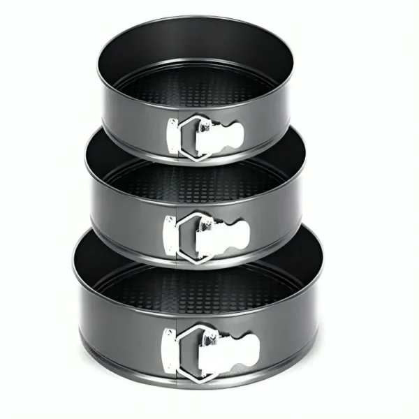 Set of 3 Nonstick Round Cake Molds