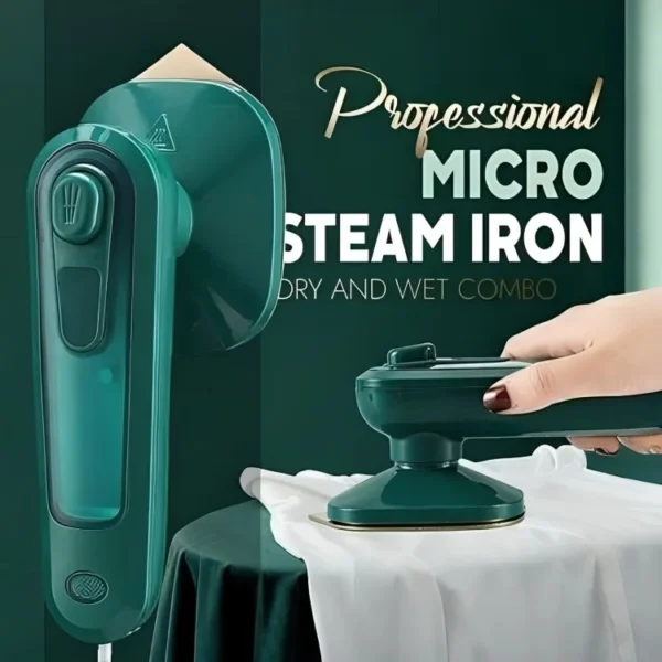 Portable Travel Iron - Mini Handheld Steam Iron for Quick & Easy Wrinkle Removal