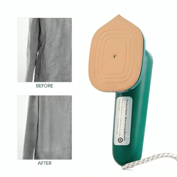 Portable Travel Iron - Mini Handheld Steam Iron for Quick & Easy Wrinkle Removal - Image 4