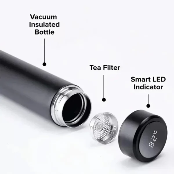 Temperature Display Vacuum Insulated Water Bottle (Random color) - Image 5