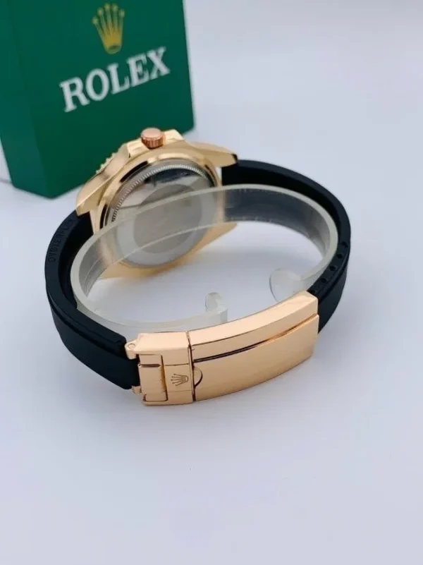 Rolex Stylish Men's Watch - Adjustable Rubber Strap, Elegant Design (Without Box) - Image 2